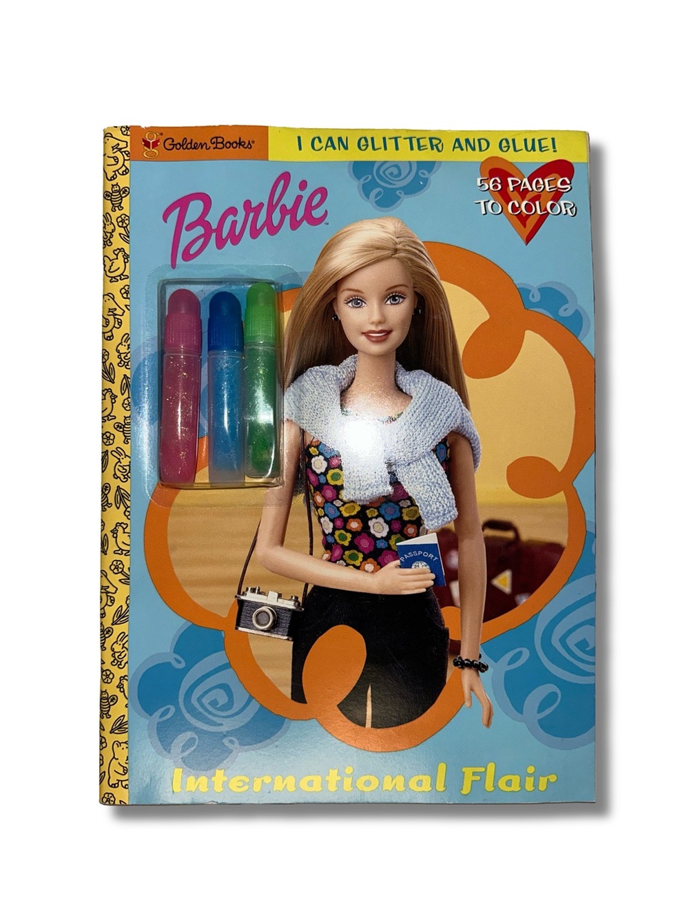 Vtg 2001 Barbie International Flair Coloring Book